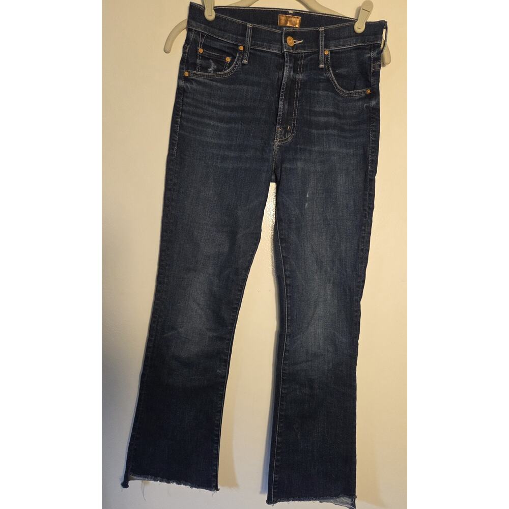 Mother Jeans The Insider Crop Step Fray in Teaming Up Wash Size 26